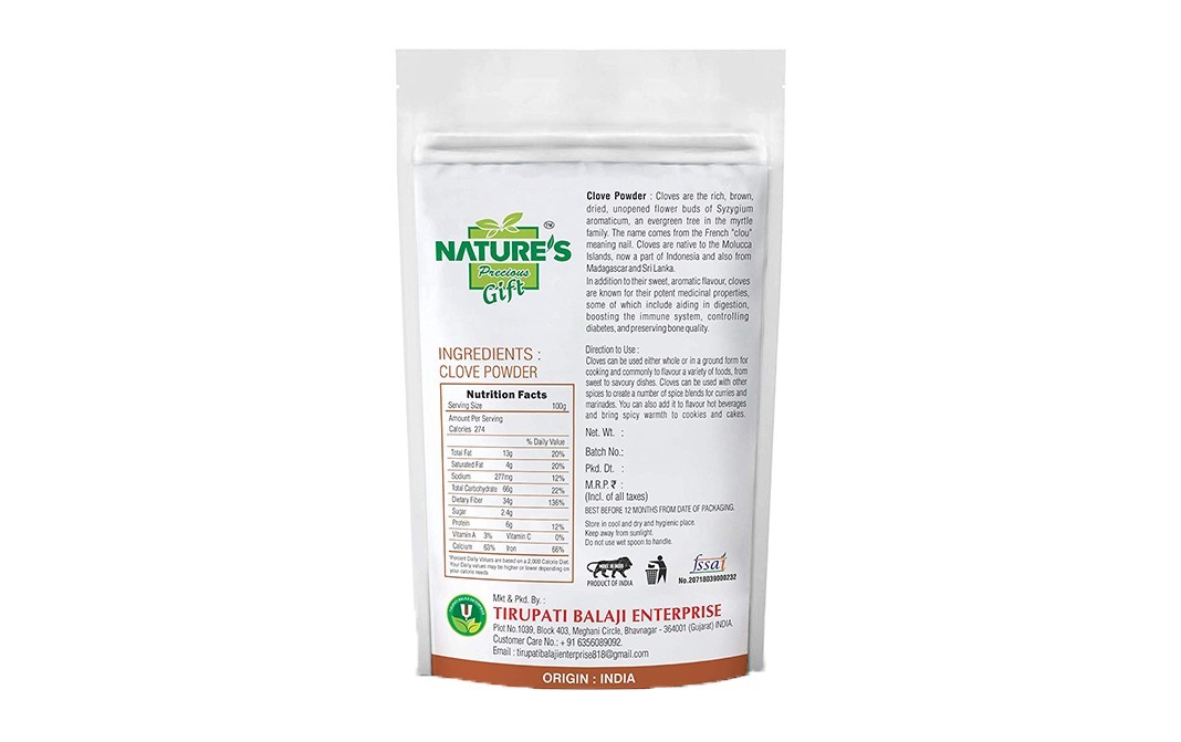 Nature's Gift Clove Powder    Pack  500 grams